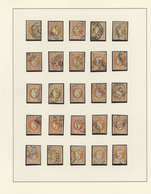 Rumänien: 1868, Carol Heads Imperforate, Used Collection Of 161 Stamps Neatly Arranged On Album Page - Used Stamps