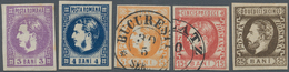 Rumänien: 1868/1871, Carol Heads, Mint And Used Assortment Of 20 Stamps. Michel Nos. 17/28 Ex - Usati