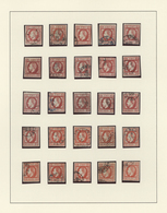 Rumänien: 1871/1872, Carol Heads Imperforate, Used Collection Of 75 Stamps Neatly Arranged On Album - Gebruikt