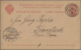 Russland - Ganzsachen: 1875/1916 (ca.) Holding Of Ca. 140 Mostly Used Postal Stationery Postcards, E - Postwaardestukken