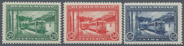 San Marino: 1932, Railway San Marino To Rimini Duplicated Lot Three Different Stamps ‚Electric Train - Oblitérés