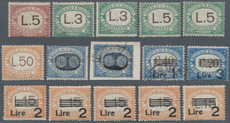 San Marino - Portomarken: 1897/1943 (ca.), Duplicates On Stockcards With Many Better Issues Incl. Su - Portomarken