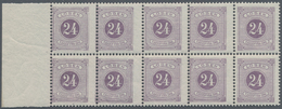 Schweden - Portomarken: 1882, Postage Due 24öre Violet Perf. 13 In A Lot With 15 Stamps (pair, Strip - Postage Due