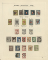 Schweiz: 1850/1976, Gestempelte Alte Sammlung Auf Schaubek-Blättern, Ab Einem Gutem Teil Klassik Mit - Lotes/Colecciones