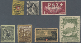 Schweiz: 1850-1945, Lot Mit 36 Marken Ab Rayon II Und 5 Strubel, Mit U.a. Diversen 'Stehende Helveti - Lotti/Collezioni