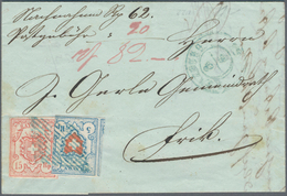 Schweiz: 1852/1900 (ca.), Vielseitiger Posten Von Rund 150 Belegen Ab Rayon Mit Farbfrankatur, Paar - Verzamelingen