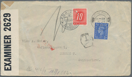 Schweiz: 1858/1978, Meist Bis 1960, Partie Von 28 Briefen Und Karten, Dabei Block 1 Auf R-FDC Mit An - Verzamelingen