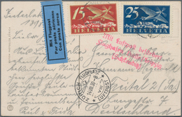 Schweiz: 1864/2001 Bestand Von Ca. 910 Ganzsachen (viele Ungebrauchte Luftpostfaltbriefe U.a. LF1-5, - Verzamelingen