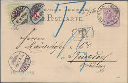 Schweiz - Portomarken: 1887/1932, Interessante Partie Mit Ca.40 Belegen, Zumeist Post Aus Deutschlan - Strafportzegels