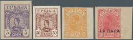 Serbien: 1894/1903, Definitives "Alexander", Specialised Assortment Of 68 Stamps Incl. Better Perfs, - Serbie