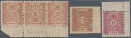 Serbien - Portomarken: 1895/1900 (ca.), Lot Of Twelve Stamps Incl. 1895 5pa. Rose Error Of Colour, 2 - Serbia