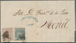 Spanien: 1857/1875, 37 Domestic Letters, All Franked And In Clean Condition. - Covers & Documents