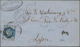 Spanien: 1860/1880, Eight Beautiful Covers To France With Nice Single Frankings, One With A Pair. Go - Covers & Documents