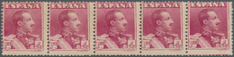 Spanien: 1925, King Alfonso XIII. 4pta. Lilac-carmine In A Lot With About 60 Stamps With Many Pairs - Covers & Documents