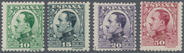 Spanien: 1930, King Alfonso XIII. Definitives Four Different Values In A Lot With About 445 Stamps I - Cartas & Documentos