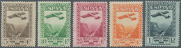 Spanien: 1931, 900 Years Montserrat Monastery Airmail Stamps Perf. 11¼ Complete Set Of Five In A Lot - Cartas & Documentos