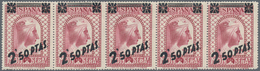 Spanien: 1938, Black Madonna Of Montserrat 25c. Lilac-red Surcharged ‚2.50 PTAS‘ In Scarcer Perforat - Cartas & Documentos