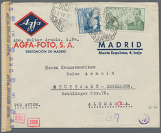 Spanien: 1937/1945, Sammlungsbestand Von Ca. 70 Zensur-Belegen (u.a. Div. Doppelzensuren) Aus Dem Sp - Cartas & Documentos