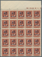 Spanien: 1938, Vicente Blasco Ibanez 2c. Red-brown With UNISSUED Surcharge ‚45 Centimos‘ In A Lot Wi - Lettres & Documents