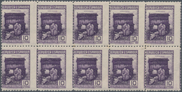 Spanien: 1939, Forces Mail Issue NOT ISSUED 10c. Stamp ‚Survivors‘ In A Lot With About 3.000 Perfora - Lettres & Documents