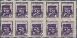 Spanien: 1939, Forces Mail Issue NOT ISSUED 10c. Stamp ‚Survivors‘ In A Lot With About 3.000 Perfora - Brieven En Documenten