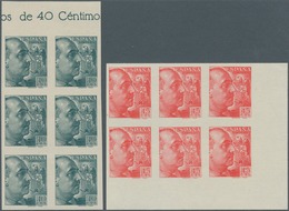 Spanien: 1939/1940, General Franco Definitives (‚Sanchez Toda‘) Four Different Values In A Lot With - Lettres & Documents