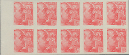 Spanien: 1940, General Franco Definitive 45c. Red (‚Sanchez Toda‘) Lot With About 275 IMPERFORATE ST - Lettres & Documents