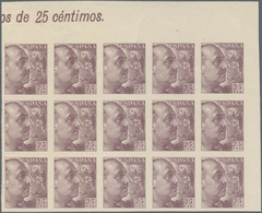 Spanien: 1939, General Franco Definitive 25c. Lilac-carmine (without Imprint) In A Lot With About 15 - Cartas & Documentos