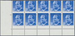 Spanien: 1986, King Juan Carlos I. 30pta. Ultramarine In A Lot With About 280 Stamps All With ERRORS - Cartas & Documentos