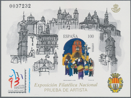 Spanien: 1993, National Stamp Exhibition EXFILNA’93 In Alcaniz Imperforate Special Miniature Sheet O - Briefe U. Dokumente