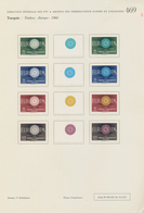 Türkei: 1960. Europe 1960. Series Of 10 Different Proofs + Final Set Imperforated, On Official Sheet - Gebraucht