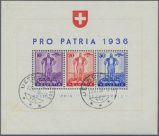 Europa - West: 1936/1974 (ca.), Lot Von Rd. 45 Blocks, Dabei Schweiz Block 2, 4 , 5, 7, 10; Liechten - Andere-Europa