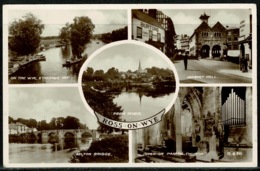 Ref 1298 - 1938 Real Photo Multiview Postcard - Market Hall - Church Organ Ross-on-Wye Herefordshire - Herefordshire