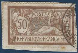 France Postes Serbes N° 13 50c Merson N°120 Obliteration Serbe R - Oorlogszegels