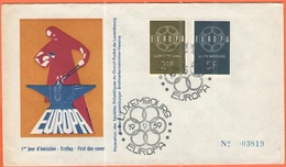 LUSSEMBURGO - LUXEMBOURG - 1959 - Europa Cept - FDC - 1959