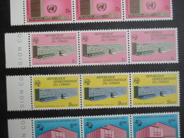 TIMBRE REPUBLIQUE DEMOCRATIQUE DU CONGO 1970 (V1909)  (3 Vues) 720/721 + 722/724 + 725/726  ** 7 Valeurs X 2 - Neufs