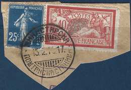 France Postes Serbes  Fragment N°119 & 140 Obliteration Serbe R - Guerre (timbres De)