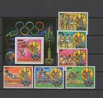 Olympische Spelen  1980 , Centraal - Afrika ,  Blok + Zegels  Met Rode Opdruk   Postfris - Summer 1980: Moscow