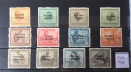 Ruanda Urundi - 50/61 - Vloors - 1924 - MNH - Nuovi