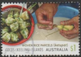 COCOS (KEELING) ISLANDS-USED 2018 $1.00 Basket Weaving - Woven Rice Parcels - Kokosinseln (Keeling Islands)