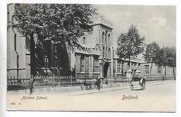 Early Postcard, Bedford Modern School, Street, Road. 1908. - Bedford