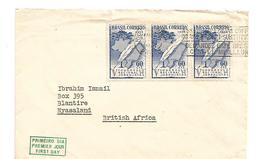 Bra157 / BRASLIEN - Journalisten-Kongress 1953, Landumriss + Schreibfeder - Storia Postale