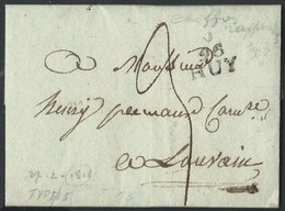 L. 1818 Marque Tardive 96/HUY Chiffres Rapprochés (16X10mm) + "3"  Pour Louvain. Superbe - 1815-1830 (Hollandse Tijd)