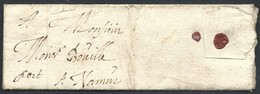 L 1721 De Huy + 'Port" Pour Namur. L. Signée Anne De Brialmont - 1714-1794 (Pays-Bas Autrichiens)