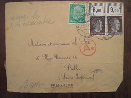 Allemagne France 1943 LAGER Censure Lettre Enveloppe Cover Deutsches Reich DR STO JOFTA BOLBEC GEMEINSCHAFTSLAGER - WW II