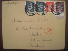 Allemagne France 1943 Gastarbeiterpost LAGER Censure Lettre Enveloppe Cover Reich DR STO JOFTA BOLBEC GEMEINSCHAFTSLAGER - 2. Weltkrieg 1939-1945