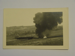 CARTE PHOTO AVION NAZI EN FEU 20/04/1940 - Ongevalen