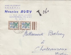 LETTRE . 1965.  TAXE 0,60  FLEUR /  2 - 1960-.... Lettres & Documents