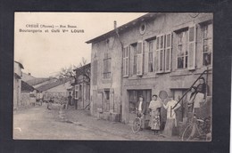 Rare Creue (55) Rue Basse  Boulangerie Et Café Veuve Louis ( Animée Boulanger Velo...) - Other Municipalities