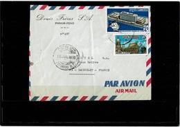 CTN55C - CAMBODGE LETTRE AVION PHNOM-PENH / BAGNOLET 16/7/1970 CENSURE AU VERSO - Cambodja